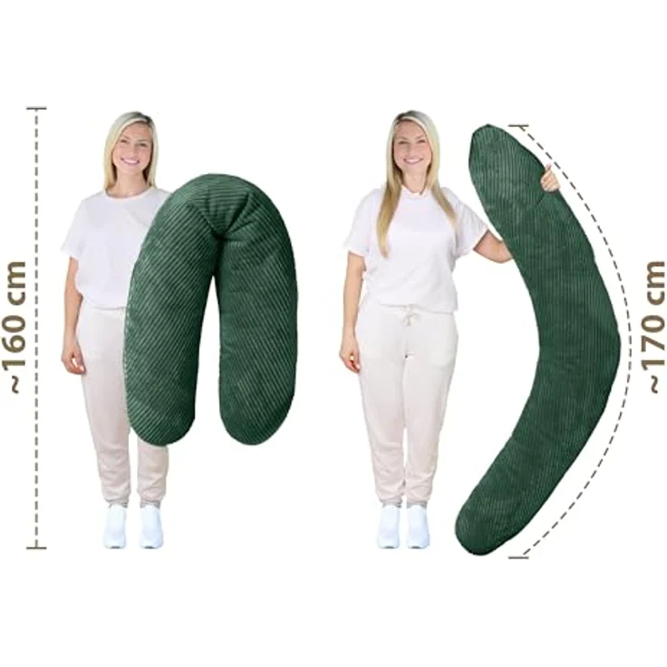 Amilian Stillkissen XXL 170 cm - Schwangerschaftskissen, Seitenschläferkissen, Pregnancy Pillow mit abnehmbarem Bezug, Schlafkissen für Seitenlage, Lagerungskissen für Schwangere & Stillzeit - Stillhilfe – Bild 4