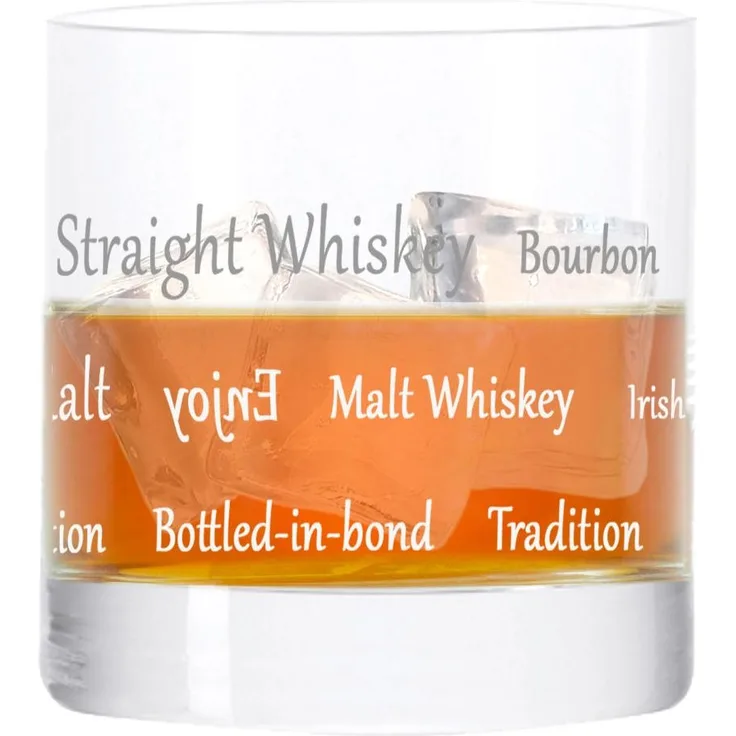 Leonardo Whiskybecher, Whisky Themenglas mit Schriften Stil 05, Tumbler, Geschenk Stimmungsglas mit lustiger Gravur, Glas, 190 ml