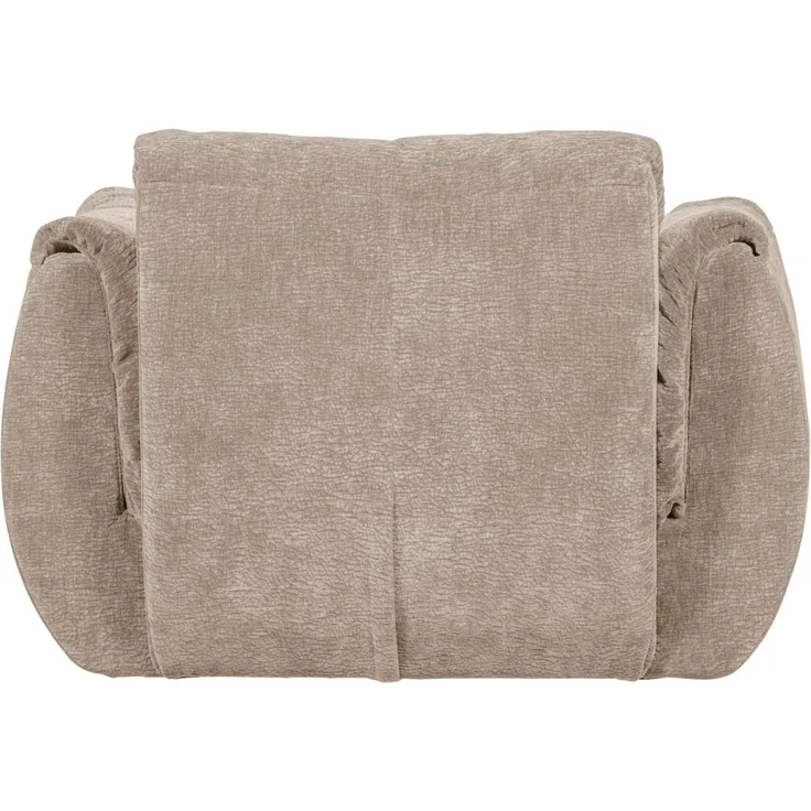 Drehsessel Baggy aus 3D-Chenille-Stoff, modernes Design, Sand, weich gepolstert, Indoor – Bild 3