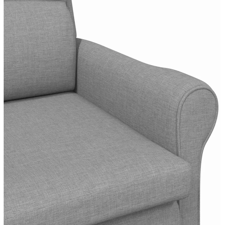 vidaXL Sessel Hellgrau 76 x 94 x 102 cm Stoff 42009840 – Bild 6
