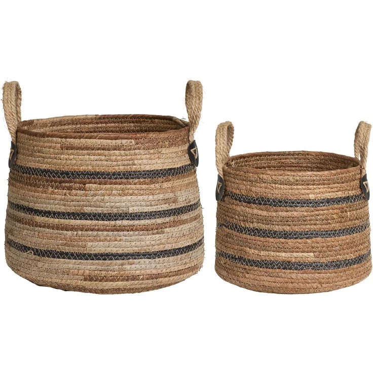 House Nordic Körbe, Bananenblatt, natur, 2er-Set – Bild 3