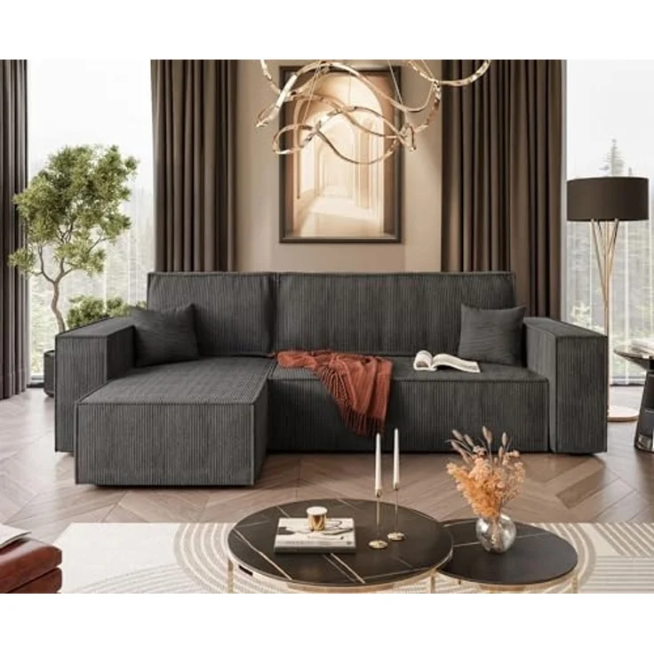 Lookway Ecksofa Gepolstertes CARLOS L-Form, Schlaffunktion – Bild 2