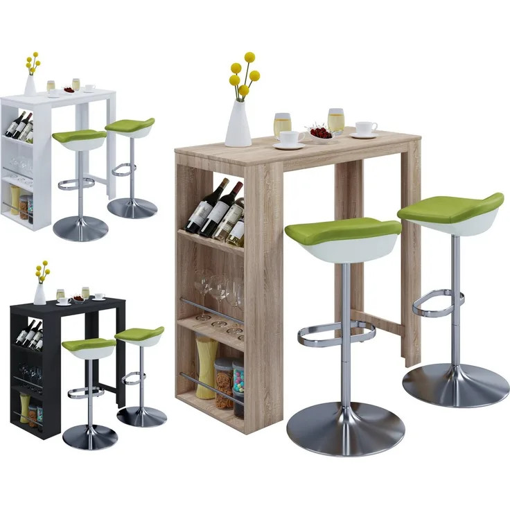 VCM Bartisch Oktola 920491 Weiß H. 110 x B. 110 x T. 50 cm