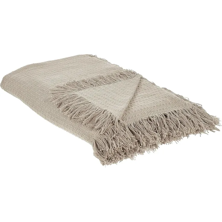 Tagesdecke YERBENT Baumwolle 200 x 220 cm Taupe