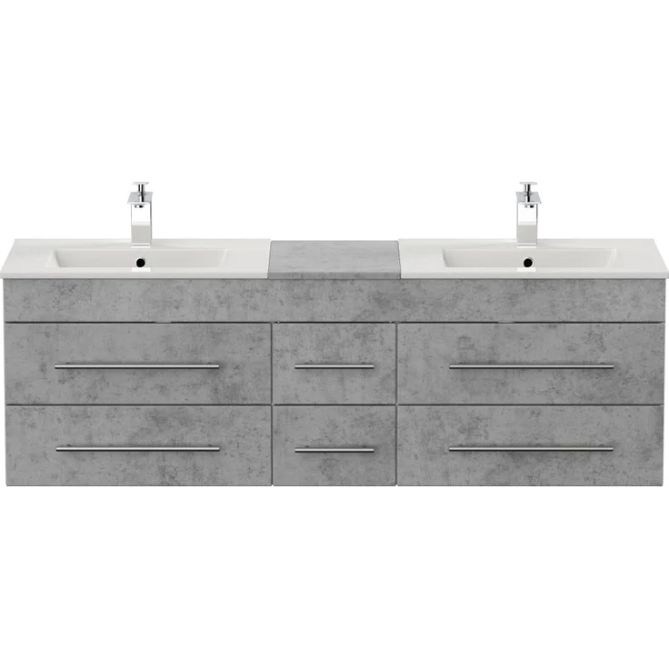 Badmöbel Roma XL SoftClose beton : Beton – Bild 8
