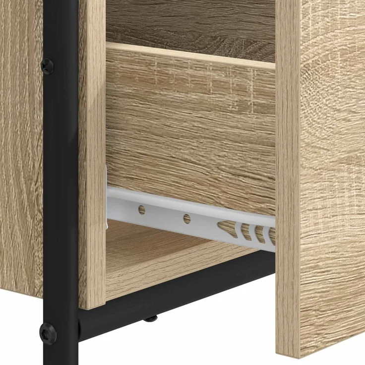 vidaXL Schreibtisch mit Stauraum Sonoma-Eiche 100 x 50 x 75 cm 8008003 – Bild 7