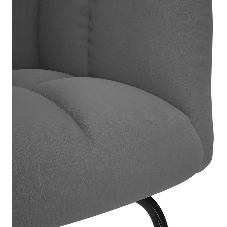 vidaXL Schaukelstuhl Dunkelgrau Stoff 4016790 – Bild 5