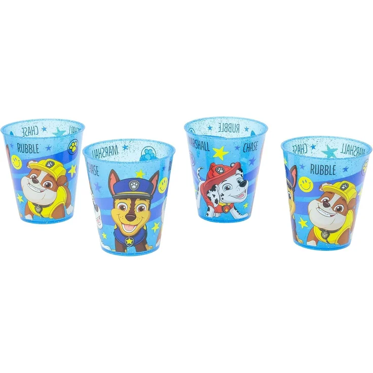 Paw Patrol Kinder Becher Set 4 teilig 285 ml aus Polypropylen