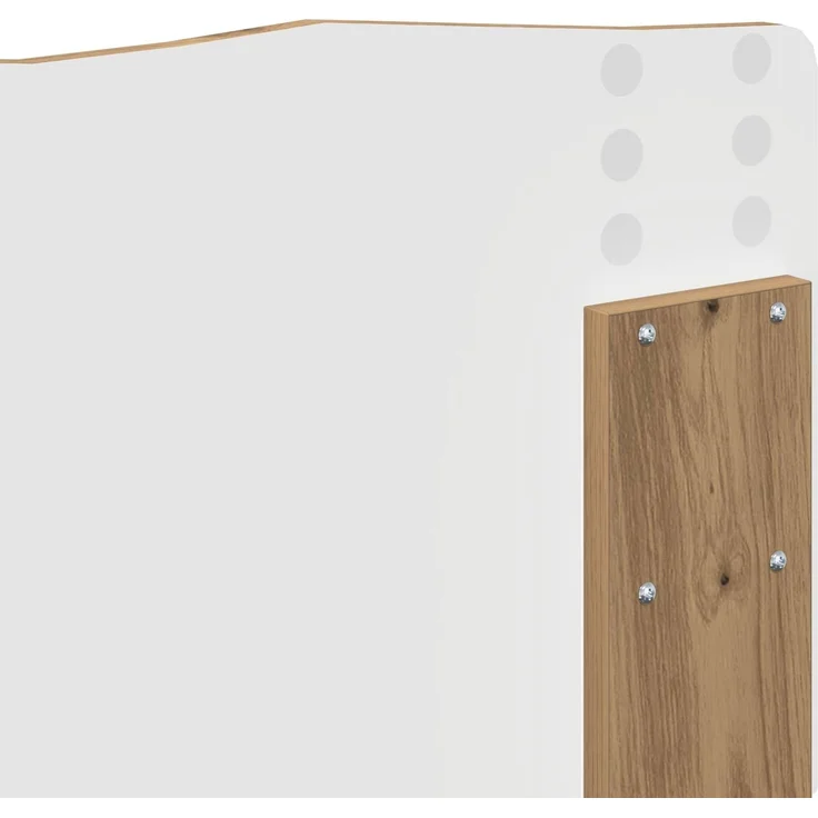 vidaXL Bettrahmen mit Kopfteil Kunsthandwerk Eiche 120 x 190 cm 3412933 – Bild 10