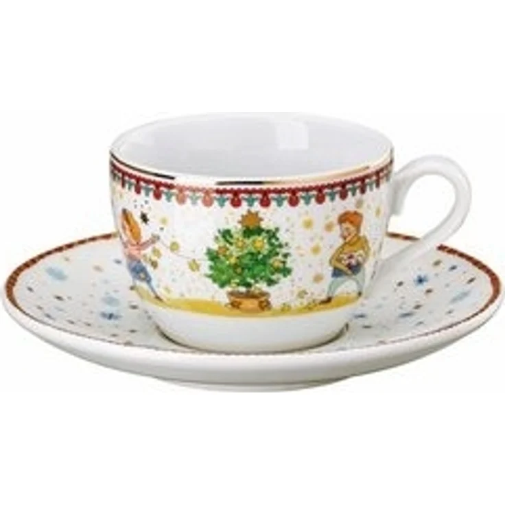 Hutschenreuther Tasse Sammelkollektion 2024 Weihnachtsleuchten Cappuccinotasse 2tlg, Porzellan – Bild 5