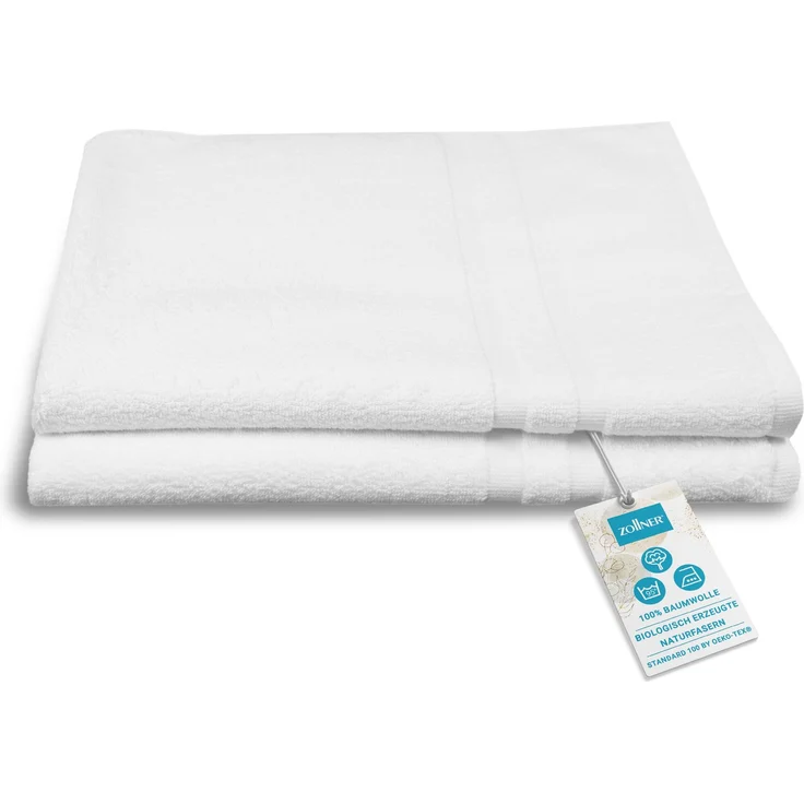 ZOLLNER 2er Set Badevorlagen, 50x70 cm, 100% Baumwolle – Bild 1