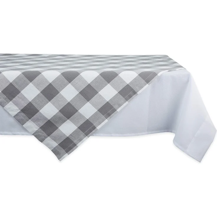 DII Buffalo Check Collection Classic Tischplatte, 40x40 cm, Grau & Weiß – Bild 1