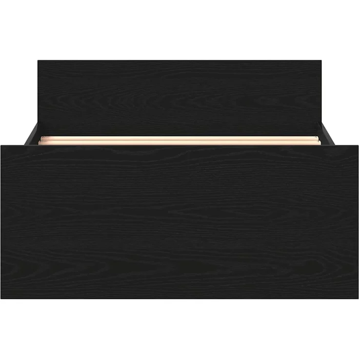 vidaXL Bettgestell ohne Matratze Schwarz Eichen-Optik 75x190 cm 862312 – Bild 5