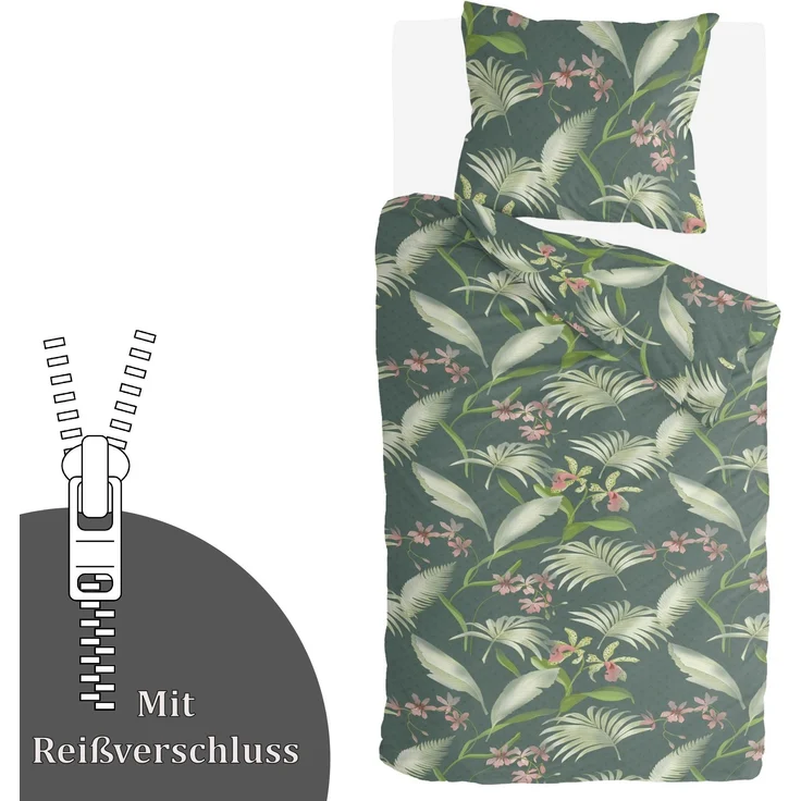 Bettwäsche-Set (135x200cm) - Byrklund Greens & Flowers – Bild 3