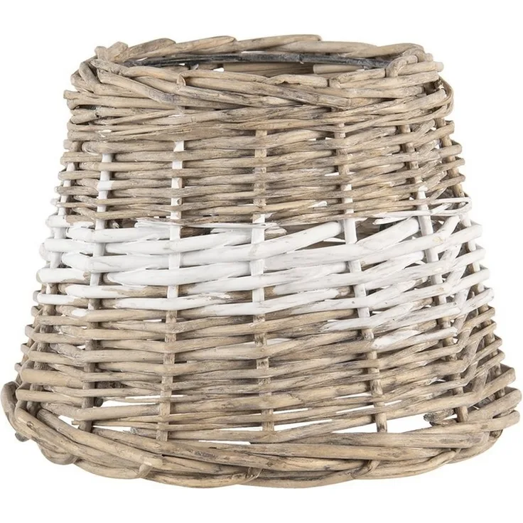 Clayre & Eef Lampenschirm Tischlampenschirm Rattan Natur 20 x 15 cm E27, Rattan