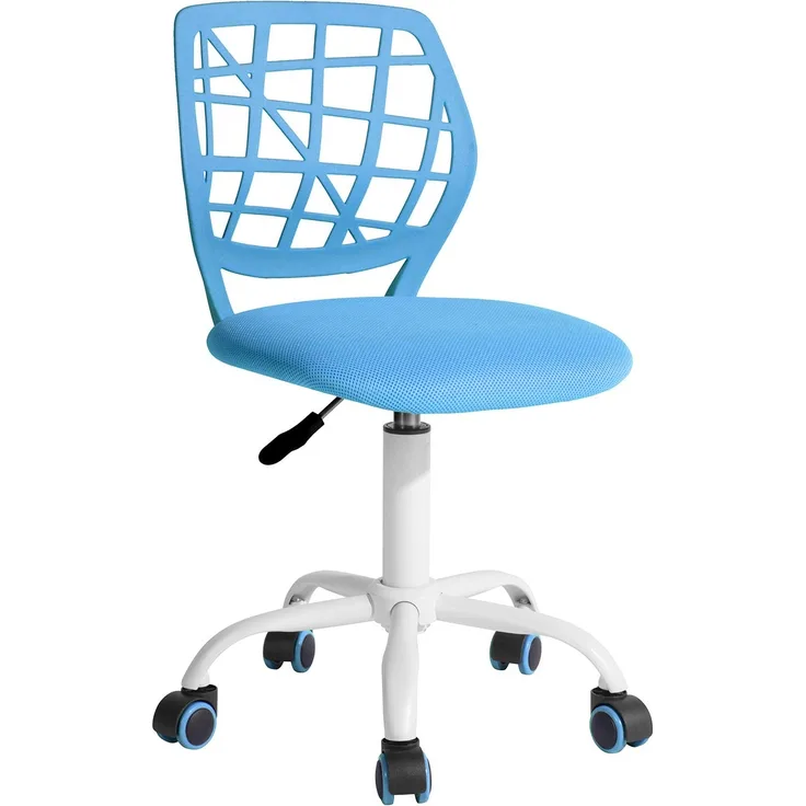 FurnitureR Gaming Stuhl für Kinder, ergonomischer Schreibtischstuhl ohne Armlehnen, moderner Bürostuhl mit Sitzhöhenverstellung und leisen Gummirädern, ideal für Lernen und Spielen