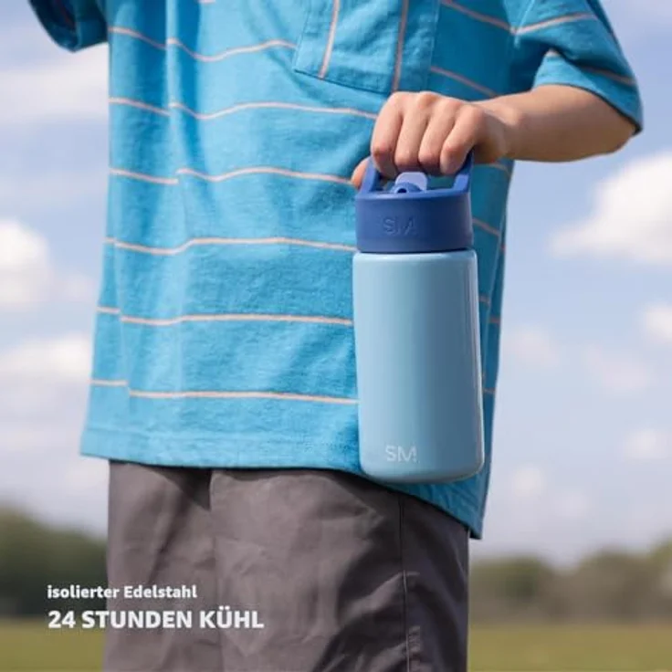 Simple Modern Trinkflasche Kinder mit Strohhalm | Sport Isolierte Edelstahl-Kindertrinkflasche für Kleinkinder Jungen und Mädchen | Summit | 415ml | Unicorn Fields – Bild 6