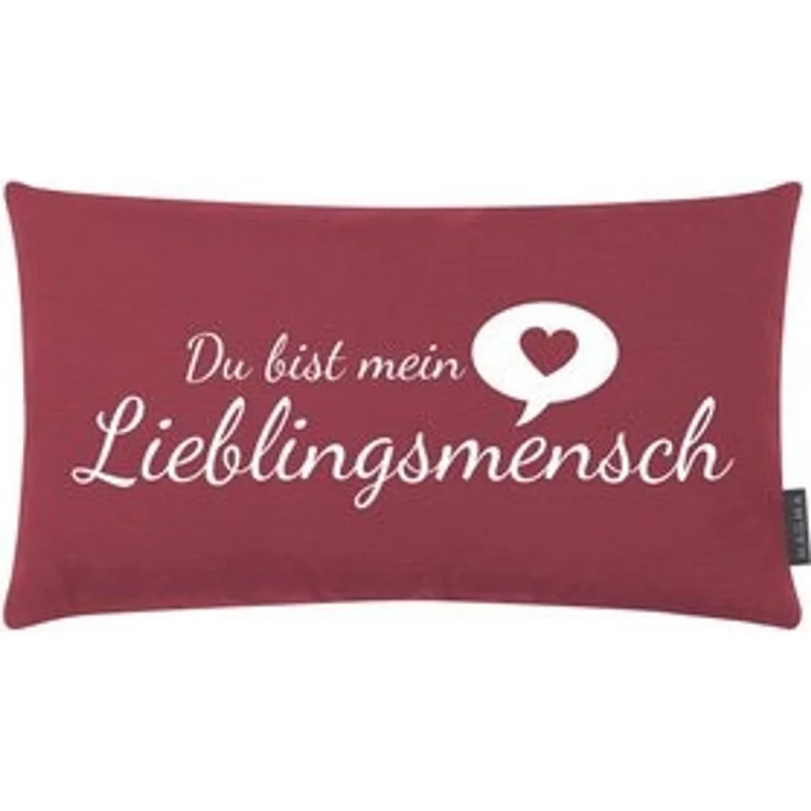 Magma Heimtex Zierkissen Magma Kissen Lieblingsmensch tomate 085 – Bild 4