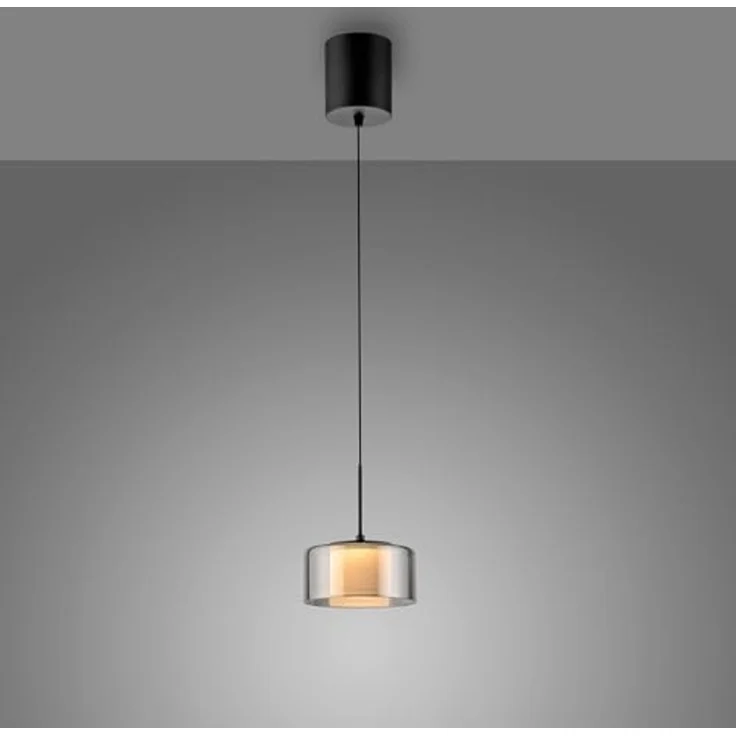 LED-Pendelleuchte Rika, Glas, Schwarz, 15 x 180 x 15 cm – Bild 3
