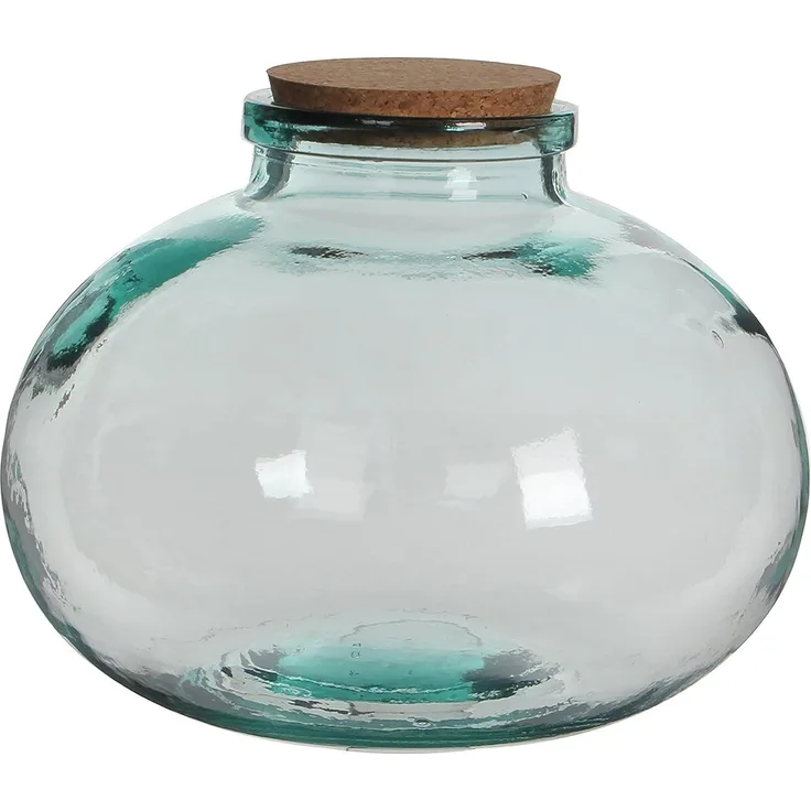 Glasbehälter Mica Decorations Olly rund Kork Stöpsel Dekorativ Kristall (Ø 29 x 23 cm)