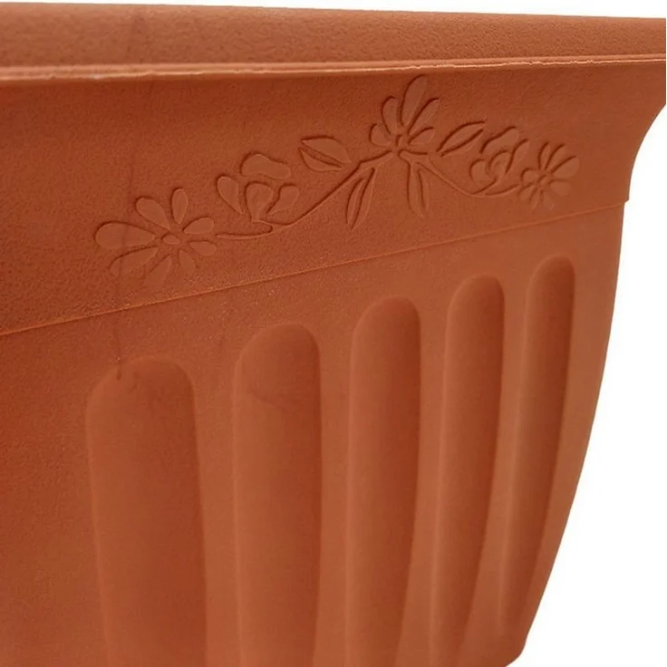 Eck-Blumentopf 4er-Set Terrakotta Pflanztopf Blumenkübel Pflanzkübel Pflanzgefäß – Bild 3