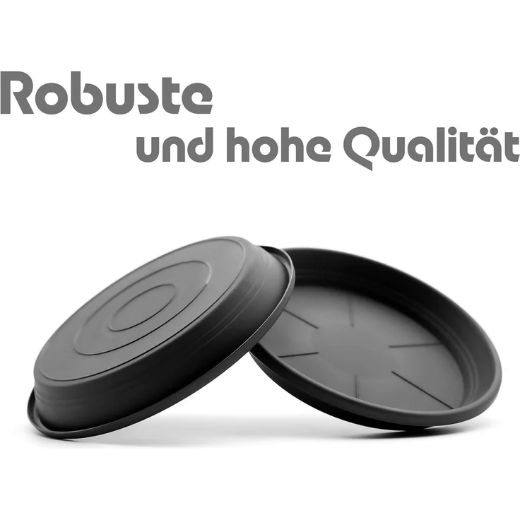 BigDean Blumentopfuntersetzer 20 Stück Topfuntersetzer Ø 19,5 cm in Anthrazit Made in Europe, Zubehör für Pflanztöpfe, Set, 20-tlg, Klassische Blumentopfuntersetzer, Zeitlos im Design, Robust – Bild 2