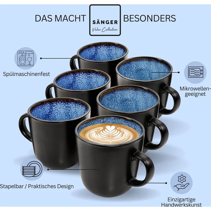 SÄNGER Kaffeebecher Set Aruba 6 teilig – Bild 4