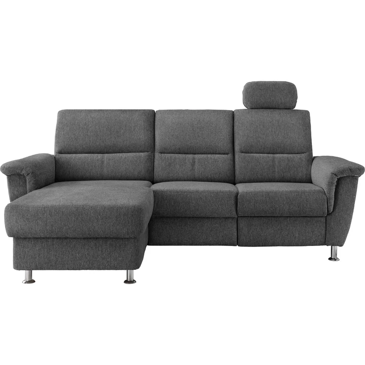 Ecksofa >Ludwigshafen< Motor-funktion, Kopfstütze, Stauraum, anthrazit - 231x113x165 (BxHxT) – Bild 2