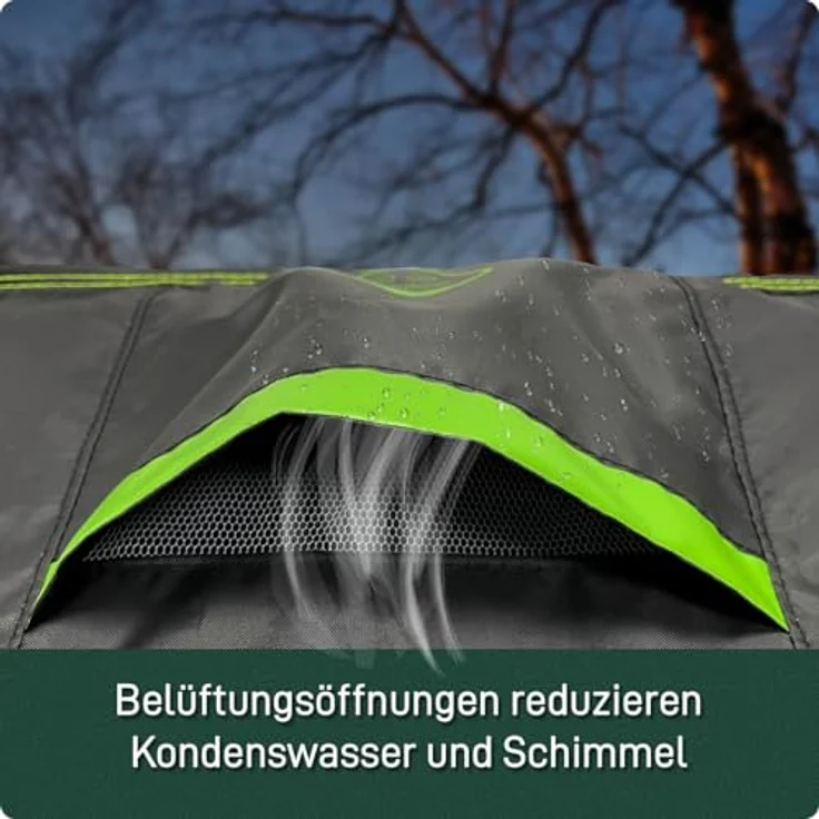 Awnic Abdeckung Gartenmöbel Winterfest 245 x 160 x 71 cm, Schwerlast 420D Oxford Gewebe Gartenmöbel Abdeckplane Wasserdicht mit Entlüftung, Anti-UV Reißfest Abdeckplane für Gartenmöbel Terrassenmöbel – Bild 6