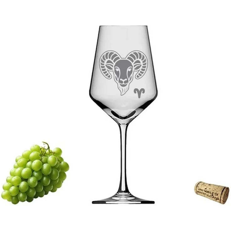 eXODA Weinglas Sternzeichen Widder 350ml spülmaschinenfest mit schöner Gravur, 1-tlg, Glas, Atemberaubende Darstellung – Bild 4
