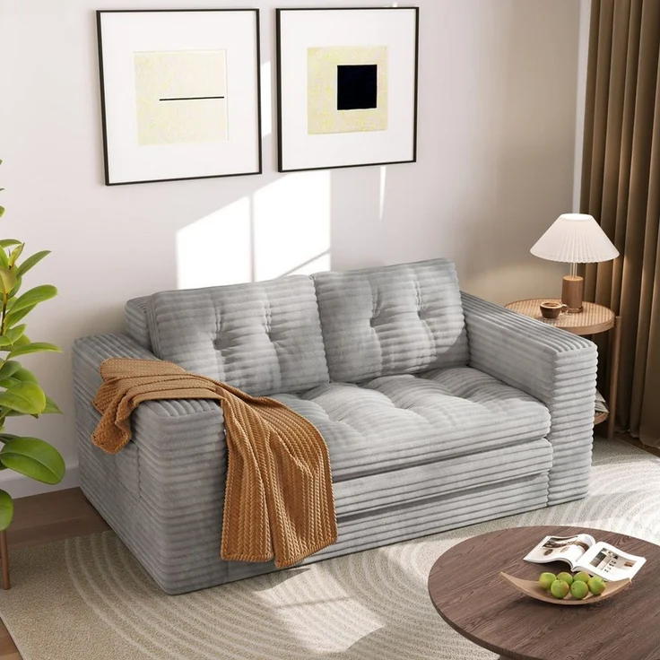 Bealife Schlafsofa 2-Sitzer Schlafsofa klappbar, mit Gästebettfunktion, kein Aufbau, sofort nutzbar – Bild 4