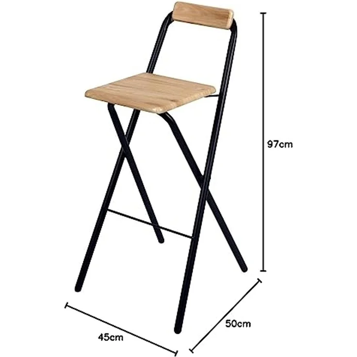 Urban Living Barhocker Bistro Hocker Hochstuhl klappbarer FRIENDS Tresenhocker (Max. Belastbarkeit 120 Kg), Sitzhöhe: 75 cm – Bild 3