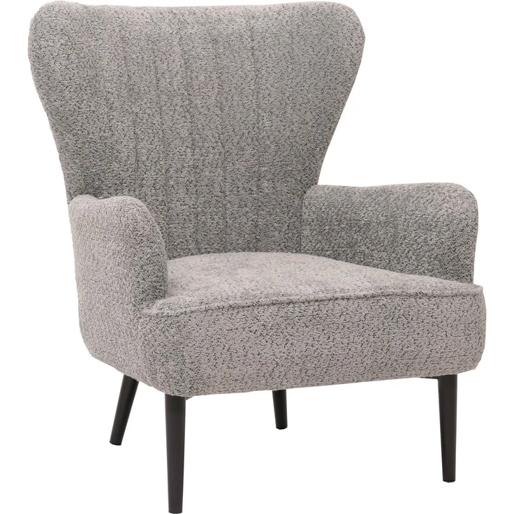 Lounge-Sessel HWC-K37, Cocktail-/Ohrensessel Polsterstuhl Retro Vintage Stoff Chenille (500g/m²) ~ grau – Bild 9