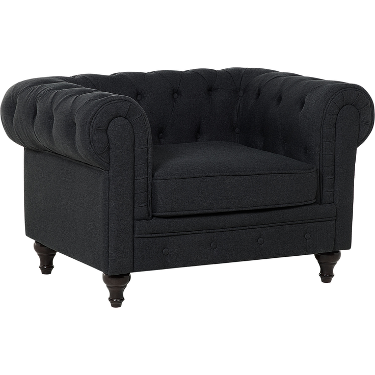 Sessel Polsterbezug graphitgrau CHESTERFIELD