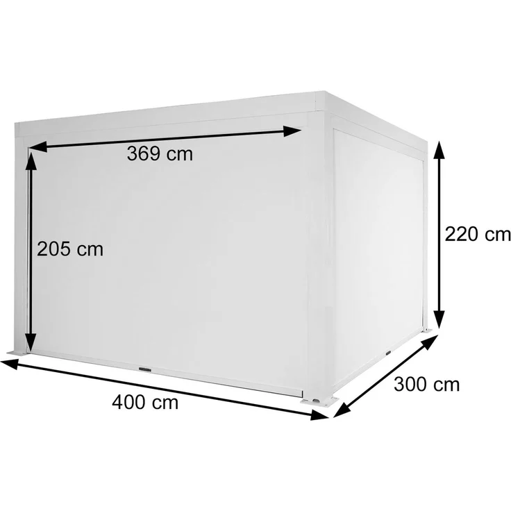 Mendler 'HWC-L46' Pergola, Regenrinne sturmfest, Aluminium anthrazit, 3x4 m – Bild 3