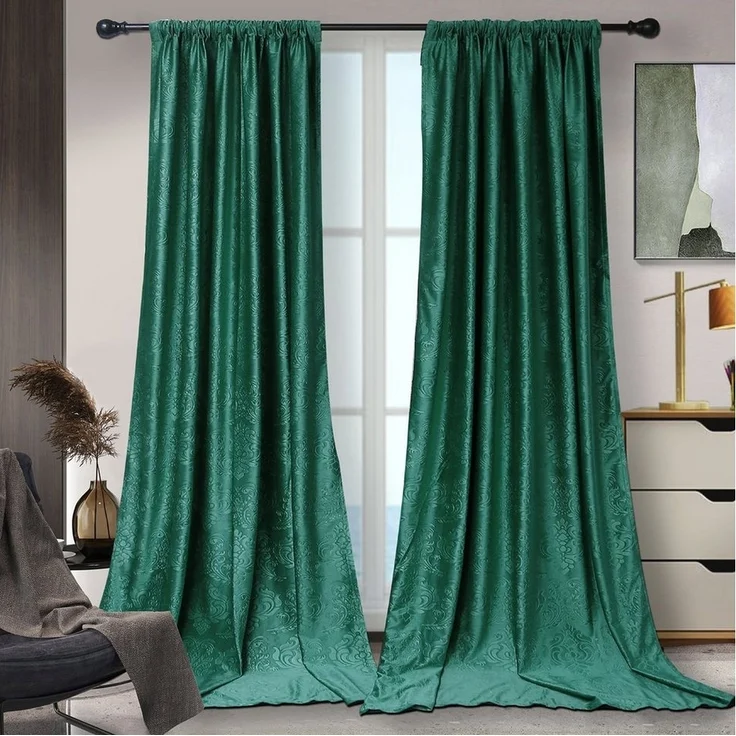 BTTO V&G Vorhang Gardinen Blickdicht Vorhang Samt Velvet Kräuselband (2 St), blickdicht, Vorhang Wohnzimmer – Bild 1