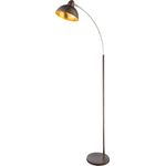 Stehleuchte, Spot beweglich, Messing, rostfarben, H 155 cm