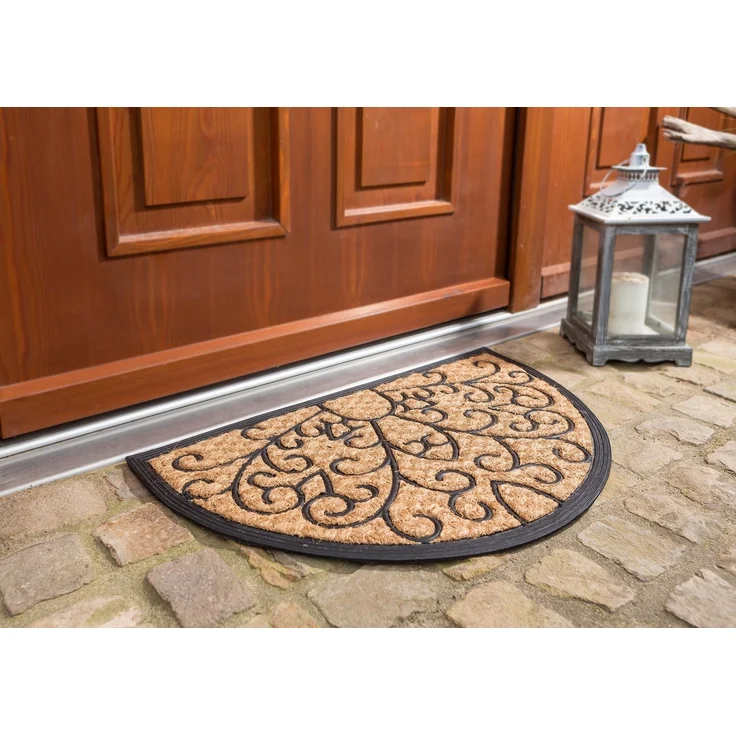 ASTRA Fußmatte Coco Deluxe Light, halbrund, Höhe: 8 mm, Türmatte, Kokos, rutschfest, schmutzabweisend, In und Outdoor – Bild 2