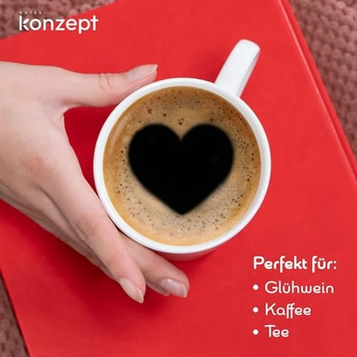 KONZEPT Becher Kaffeebecher aus Porzellan, 280 ml Set 6er Teetassen in Weiß, Kaffee-Tassen zum Bemalen – Bild 5