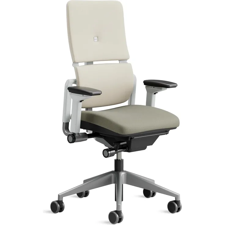 Steelcase Please Bürostuhl mit Bezug in Hellbeige und Trüffel