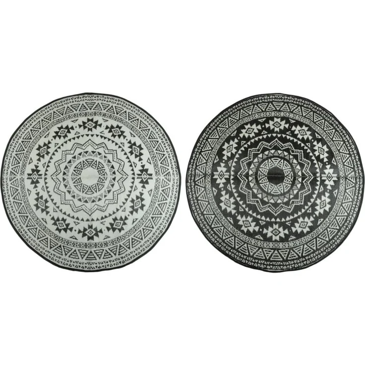 Esschert Design Außenteppich 180 cm Schwarz und Weiß OC18 421298 – Bild 2