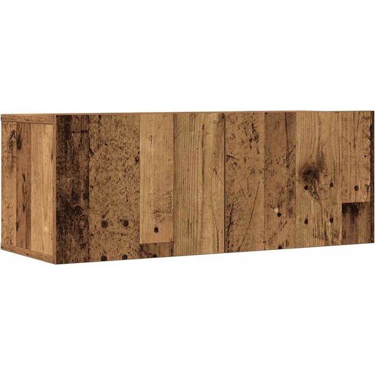 vidaXL 4-tlg. TV-Schrank-Set Wandmontage Altholz-Optik Holzwerkstoff 3329219 – Bild 3