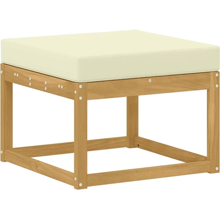 vidaXL Outdoor-Sofagarnitur 6 stk. 5-Sitzer Weiß und Creme 3387509 – Bild 4