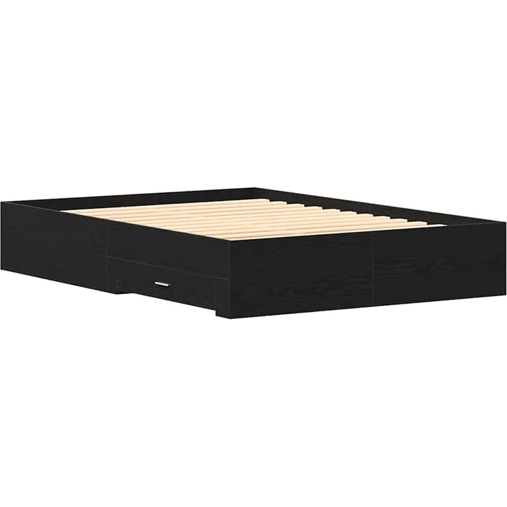 vidaXL Bettrahmen Schwarz Eichen-Optik 160 x 200 cm Holzwerkstoff 3333965 – Bild 9