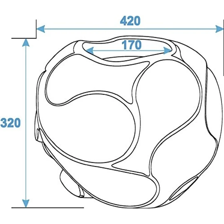 EUROPALMS Designübertopf BUBBLE-35, braun – Bild 2