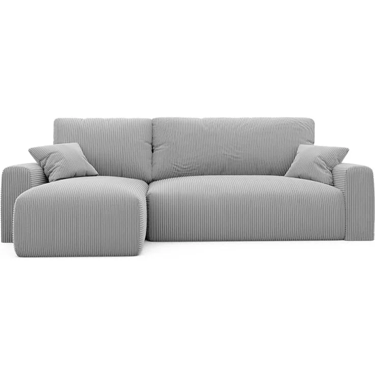 Ecksofa mit Schlaffunktion – 3-Sitzer-Ecksofa (mit Stauraum) – Hellgrau – Bild 1