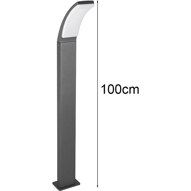 Moderne LED Wegeleuchte BEJA aus Aluminium in Anthrazit, Höhe 100cm – Bild 4