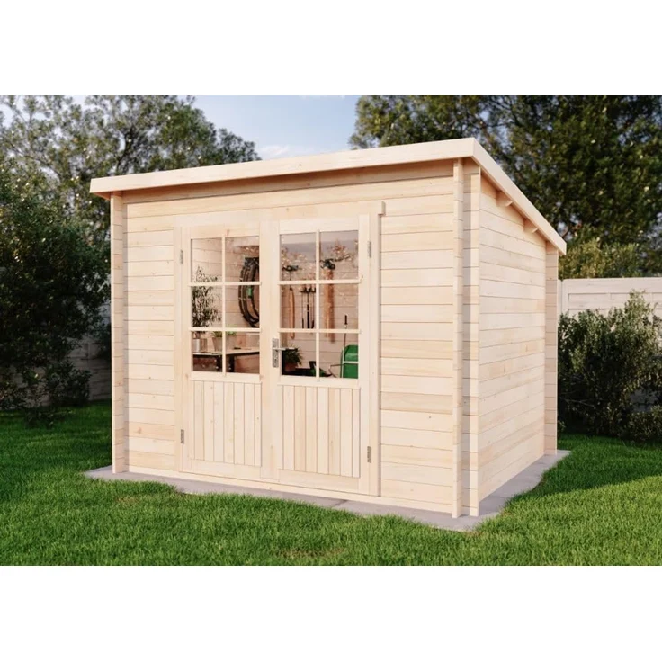 Alpholz Holz Gartenhaus Maria | Natur | 275x300x220 cm – Bild 1
