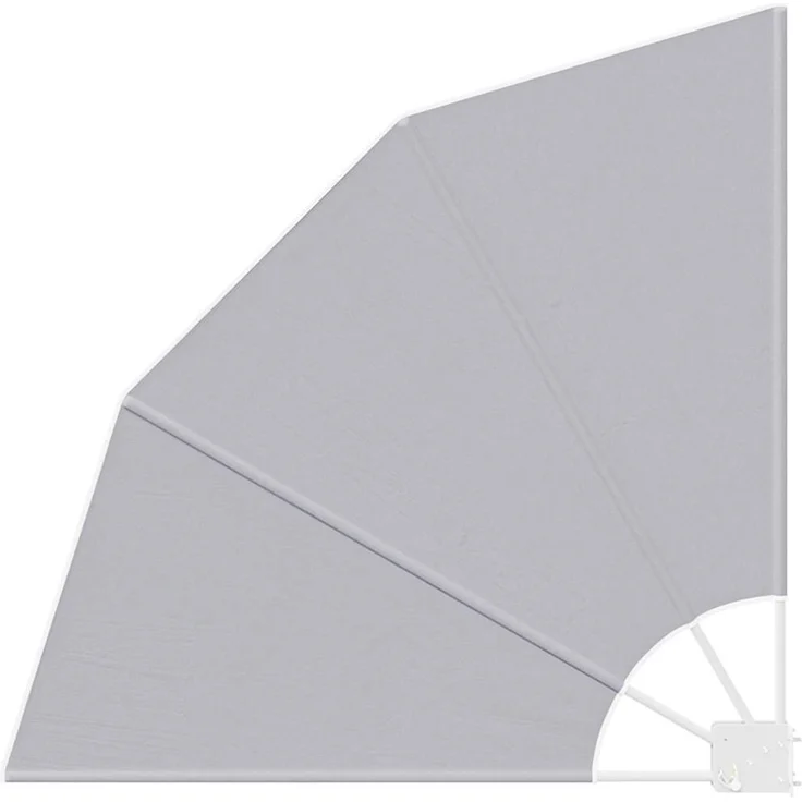 vidaXL Balkon Sichtschutz Rechteckig 115 x 115 cm Polyester Grau 42000941 – Bild 2