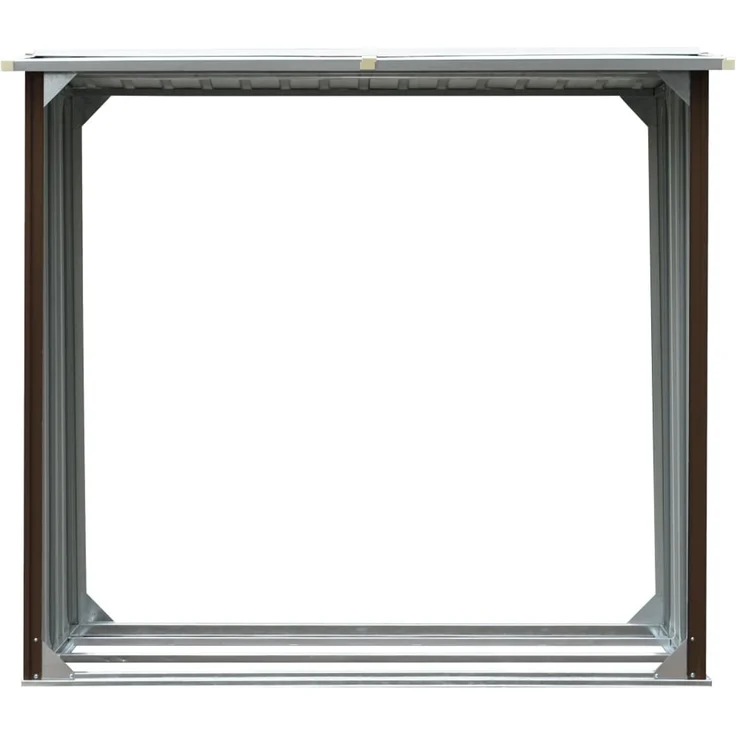 vidaXL Brennholzlager Verzinkter Stahl 172x91x154 cm Braun 47081 – Bild 3